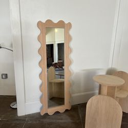 Wavy Mirror Solid Wood 