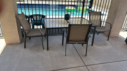 Outside table and 3 chairs