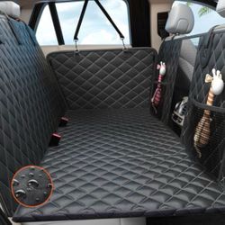 Large Back Seat Extender for Dogs Pet Car Seat Cover with Hard Bottom Waterproof