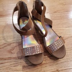 Justice New Sandals Wedges Big Kids Size 6