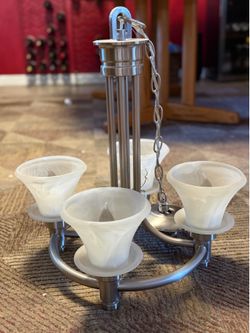 $15 4-Light Brushed Nickel Chandelier