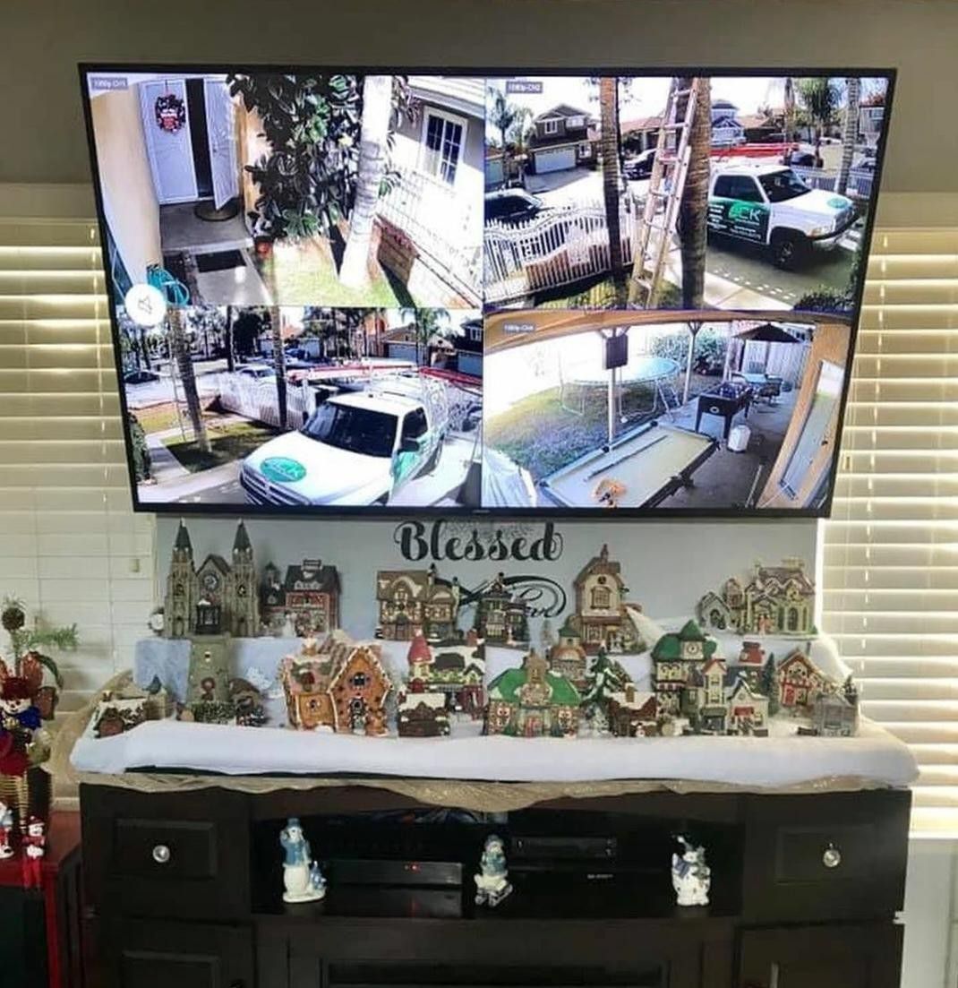 4 home security cameras with labor included-hablo espanol