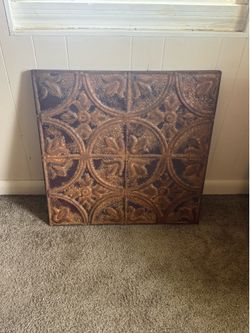 Vintage tin ceiling tile wall decor
