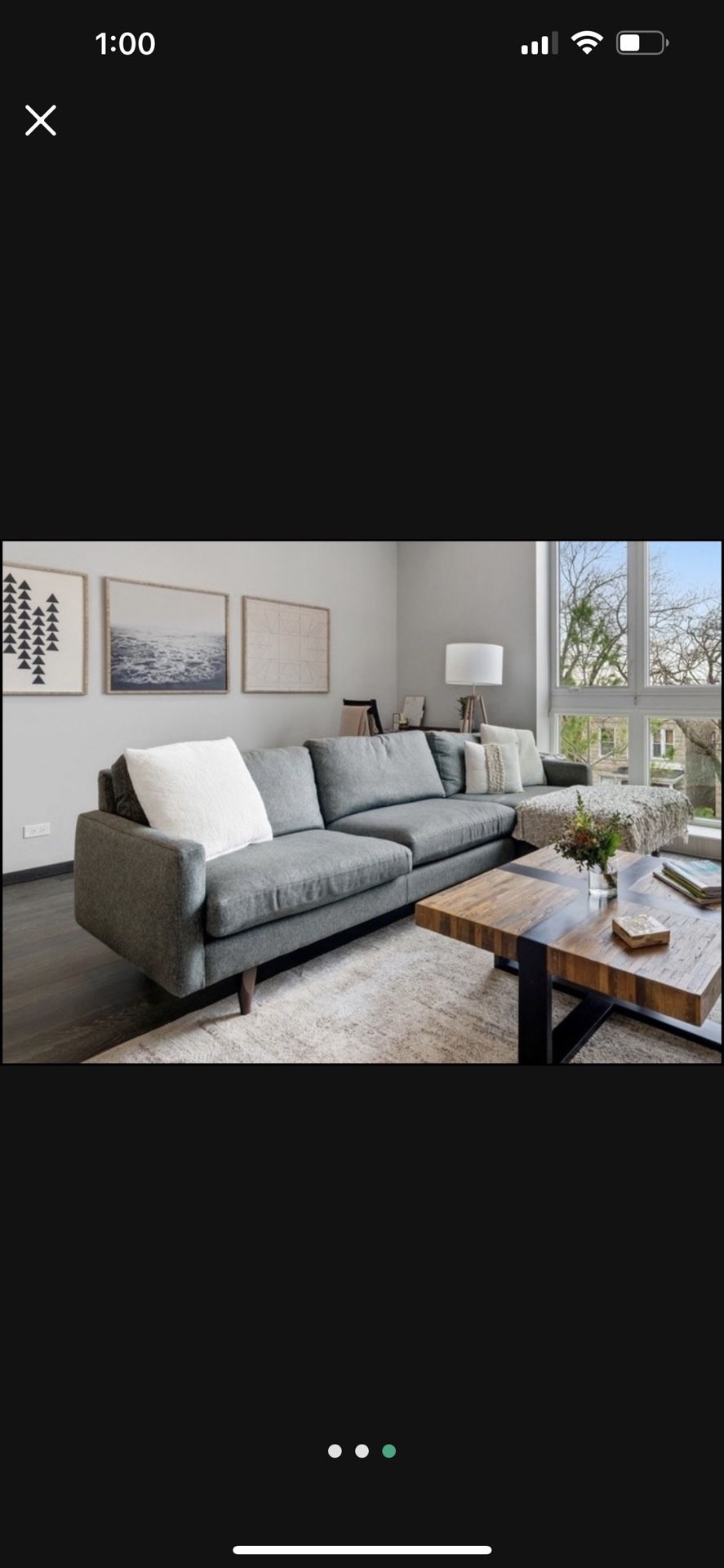 Room&Board jasper Sofa Couch - Haze Color