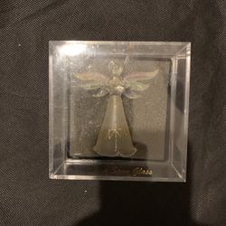 Santa’s Workbench 2004 Hand Spun Glass Angel Ornament
