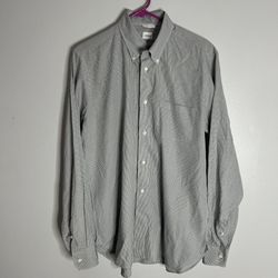 Jil Sander Long Sleeve Button Down Dress Shirt Mens Size 39 Gray