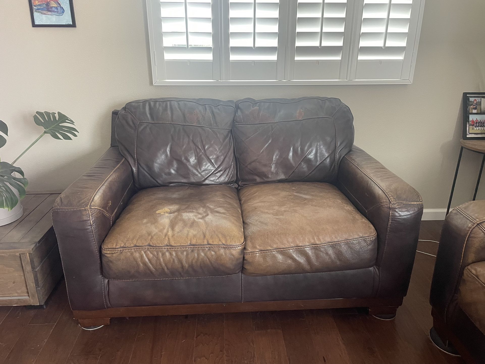 Free Leather Sofa And loveseat