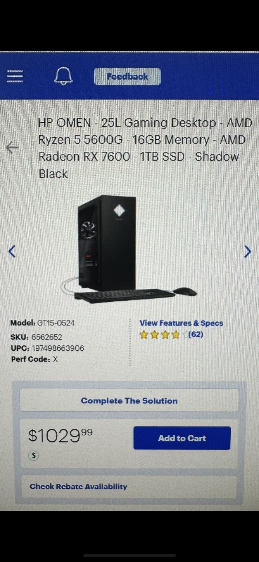 HP OMEN - 25L Gaming Desktop