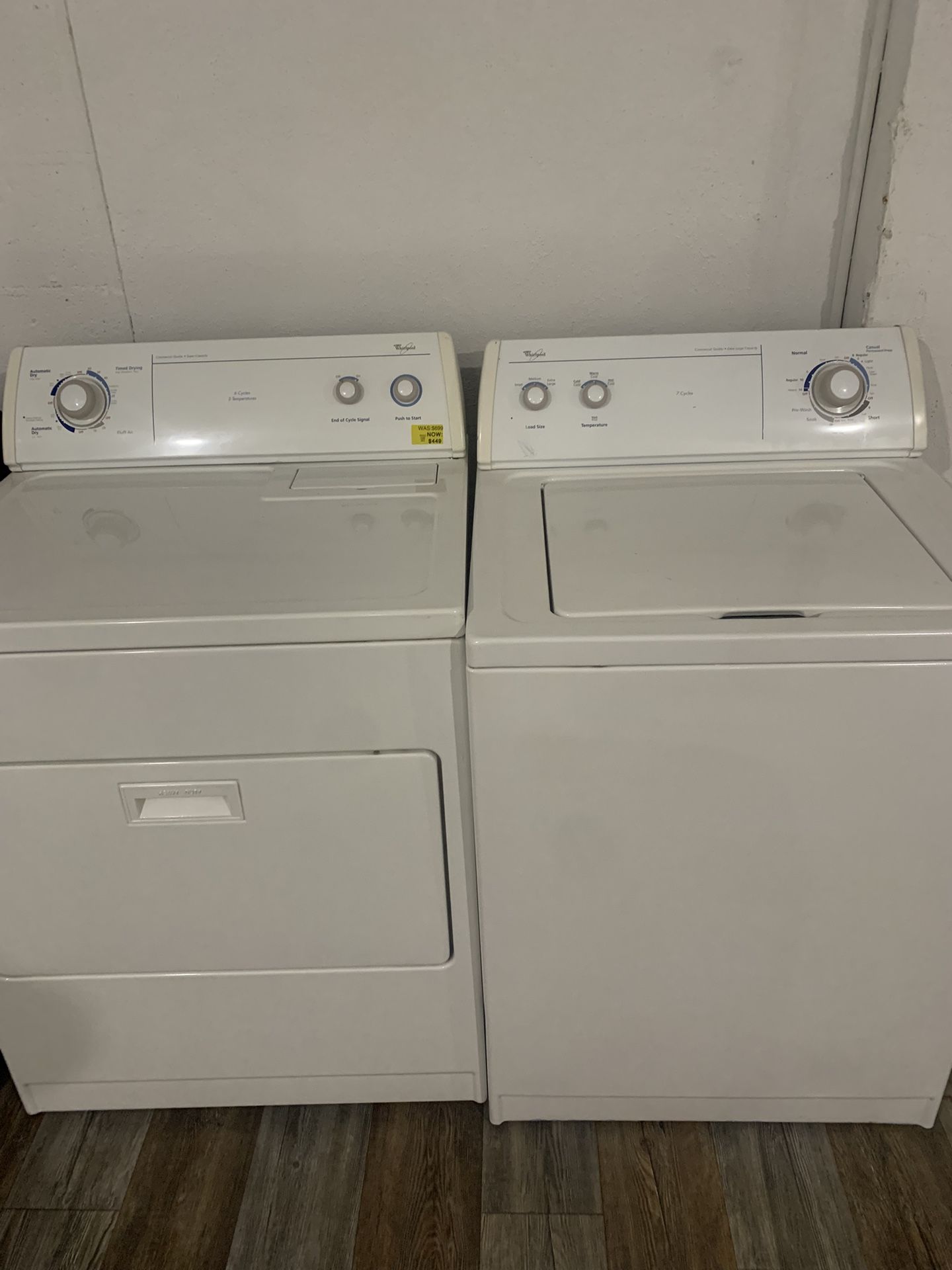 Whirlpool Washer Dryer Set