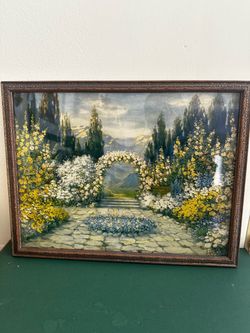 Vintage R. Atkinson Fox Garden Scene Print