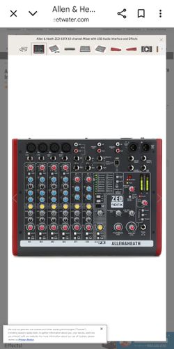 Allen & Heath ZED-10FX 10-channel Mixer with USB Audio Interface and Effects