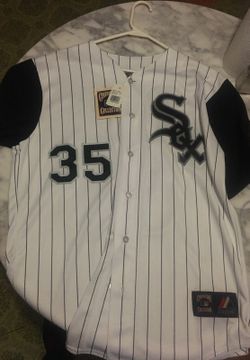 Men's majestic Cooperstown White Sox Thomas #35 Size Medium M