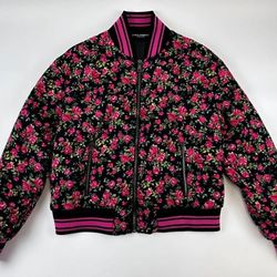 Dolce & Gabbana Floral Bomber Jacket Women's 42

