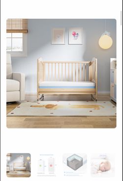 Gel memory foam mini crib mattress