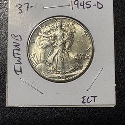 1945 D Walking Liberty Half Dollar