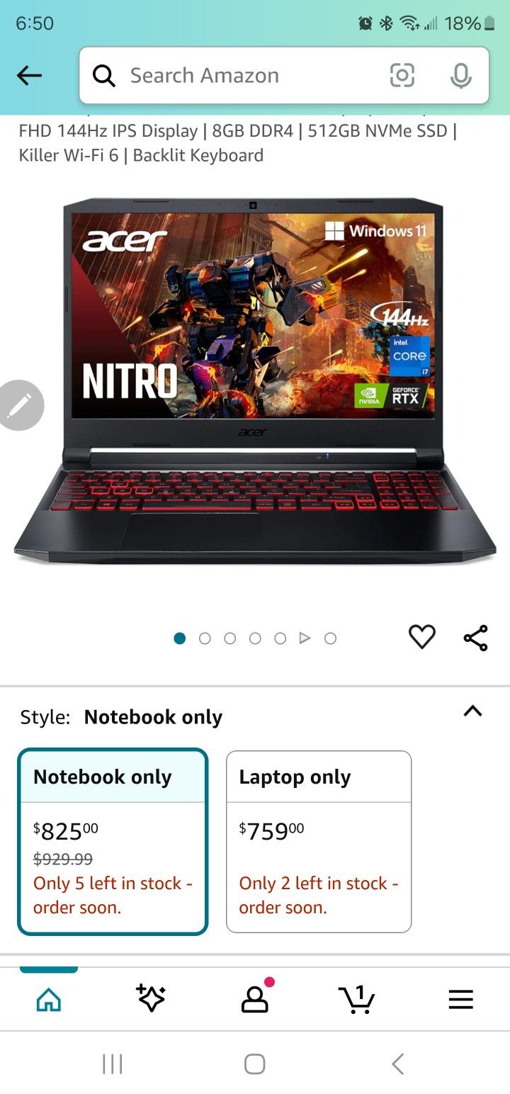 Nitro 5 Laptop. For Trade Or Sale