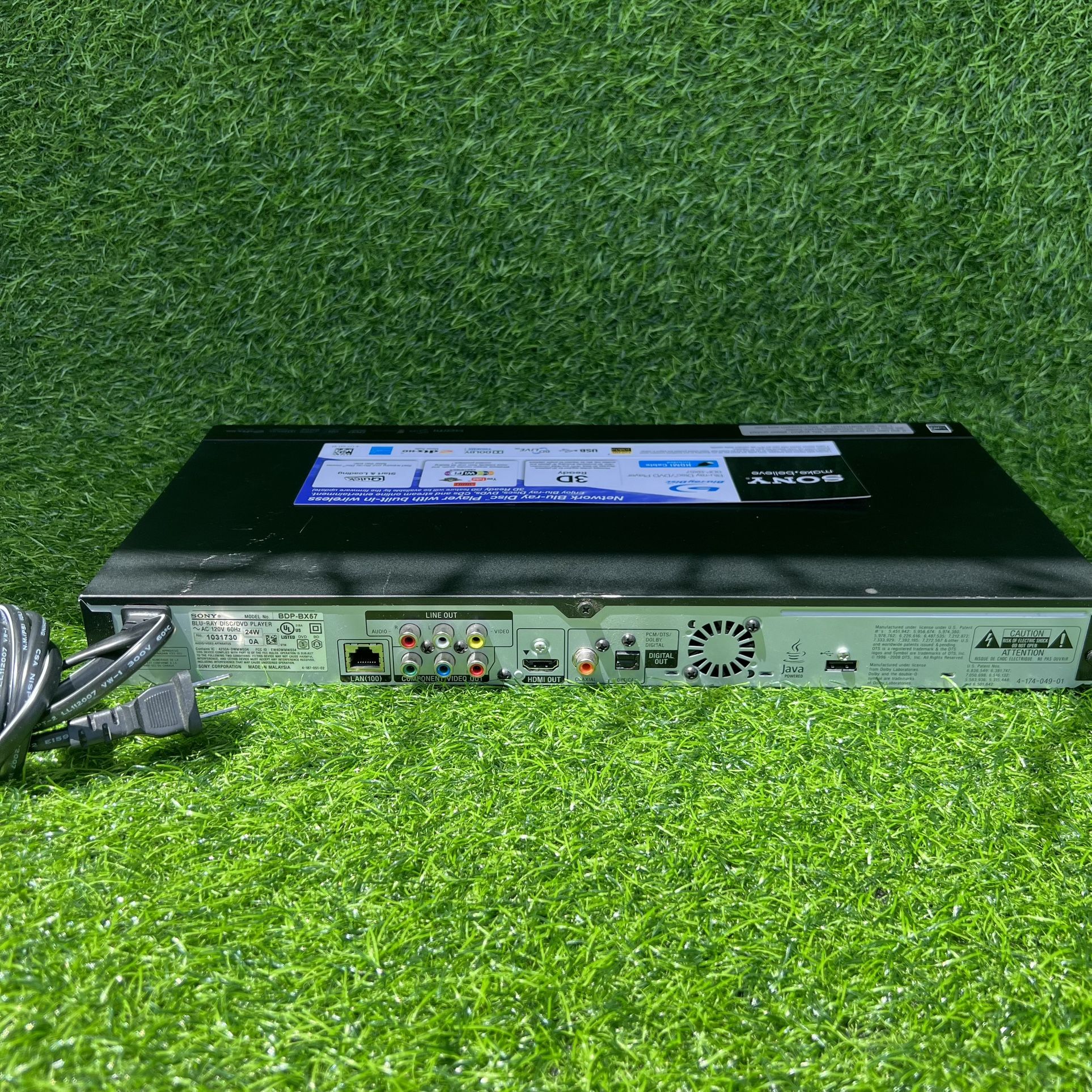 Sony BDPBX57 Smart 3D BluRay DVD Player HDMI USB WiFi