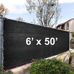 Brand New $45 Privacy Fence 6x50 FT Screen Cover, Mesh Shade Cover for Garden Wall Yard Backyard