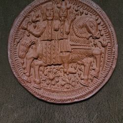 6"ROUND CLAY MEDALLION 