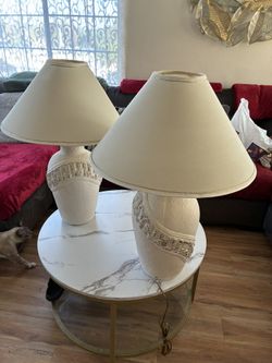 Beautiful Pair Of Large Lamps 