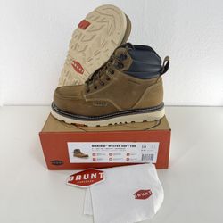 Brunt Marin Welted Boots Men’s 10 Dark Tan Waterproof Soft Toe Safety Brand New