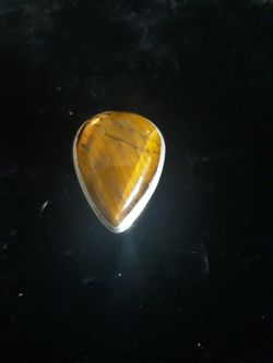 Beautiful Teardrop Tigers eye ring