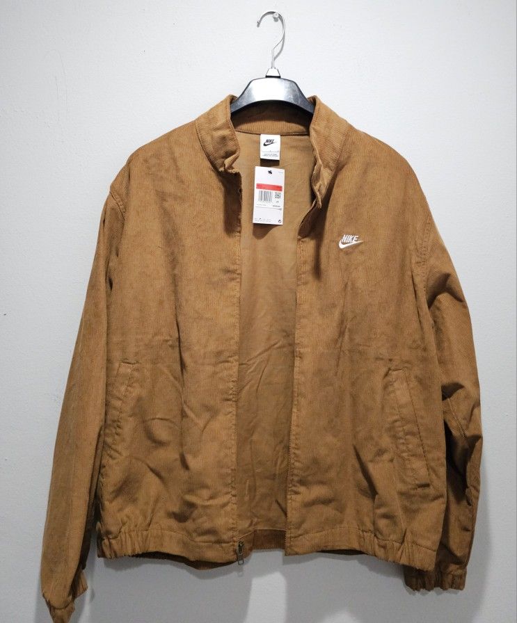 Men's Nike Large Corduroy Brown Jacket New