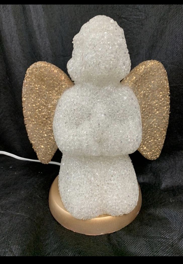 Vintage Melted Popcorn Plastic Angel Light~8”