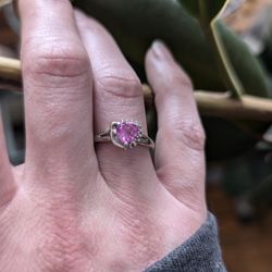 Lab Created Pink Sapphire P4SR Ring