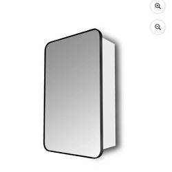 Better Homes & Gardens Matte Black Aluminum Frame Wall Mount Mirror Medicine Cabinet