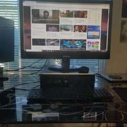 HP Computer, 27 inch Monitor, Wireless Mouse and Keyboard and Wireless WI-FI Adapter