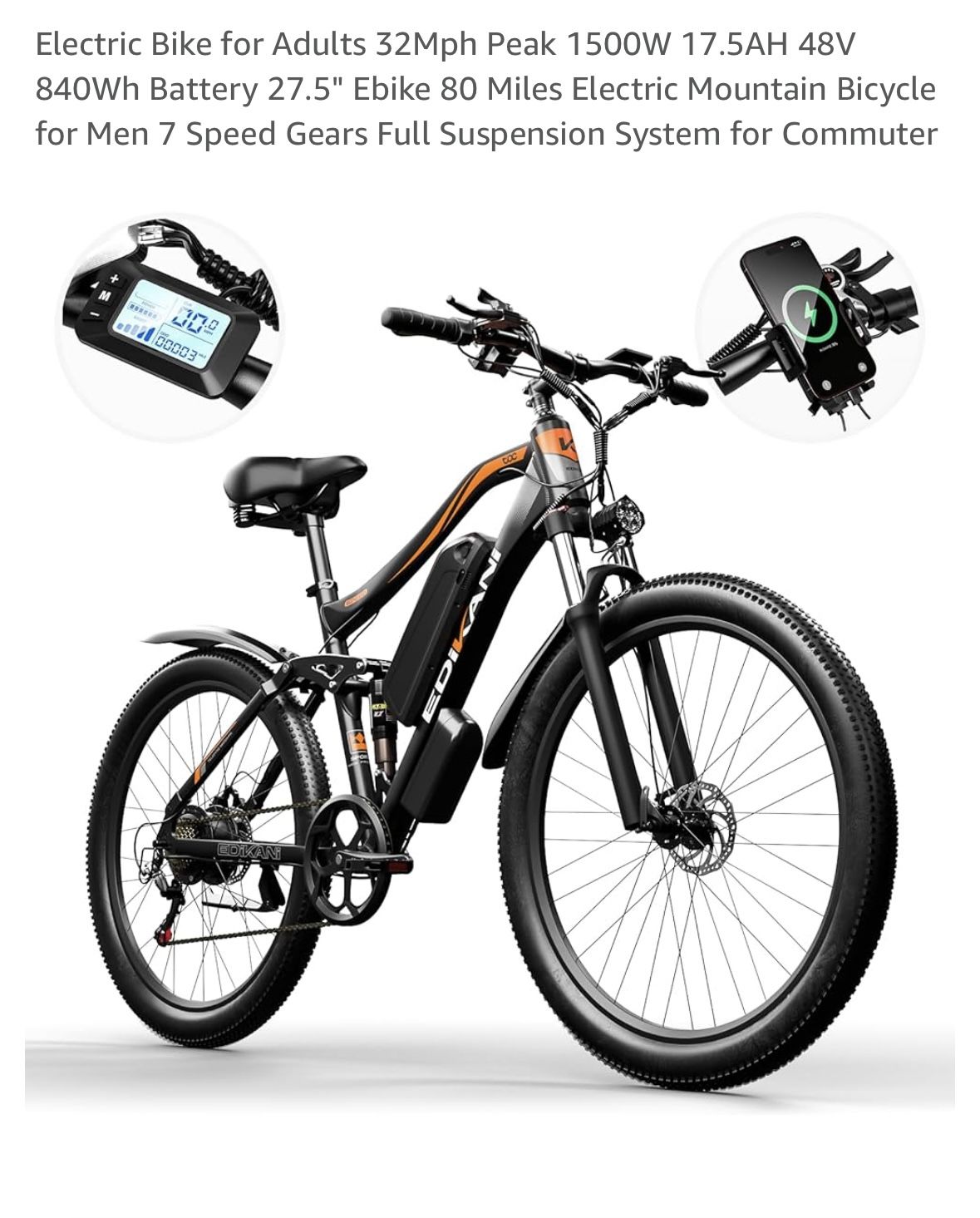 Mountain E-Bike Dual Suspension