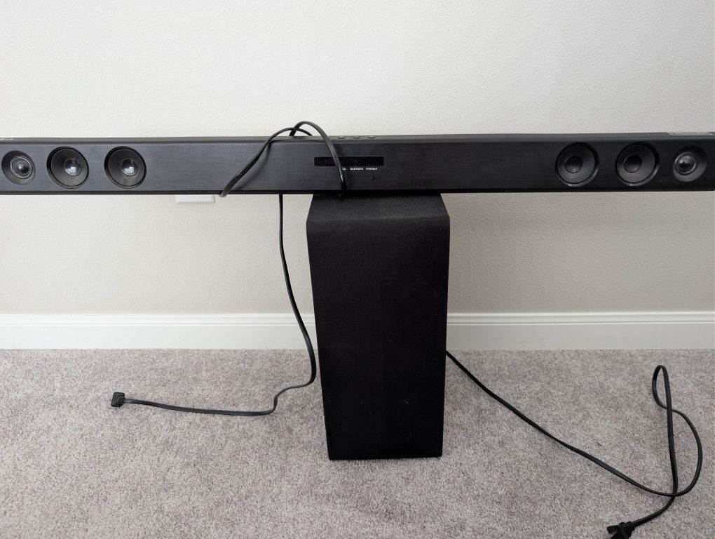 LG Sound bar with subwoofer. 