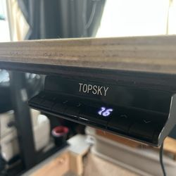 TOPSKY Dual Motor Electric Adjustable Standing  Desk  with Home Depot Wooden Desktop