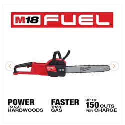 Milwaukee Fuel Brushless 16 Inch Chainsaw Brand New Tool Only