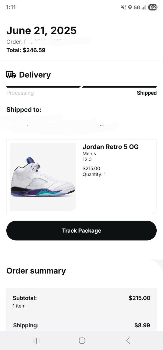 Jordan 5 Grape Size 12