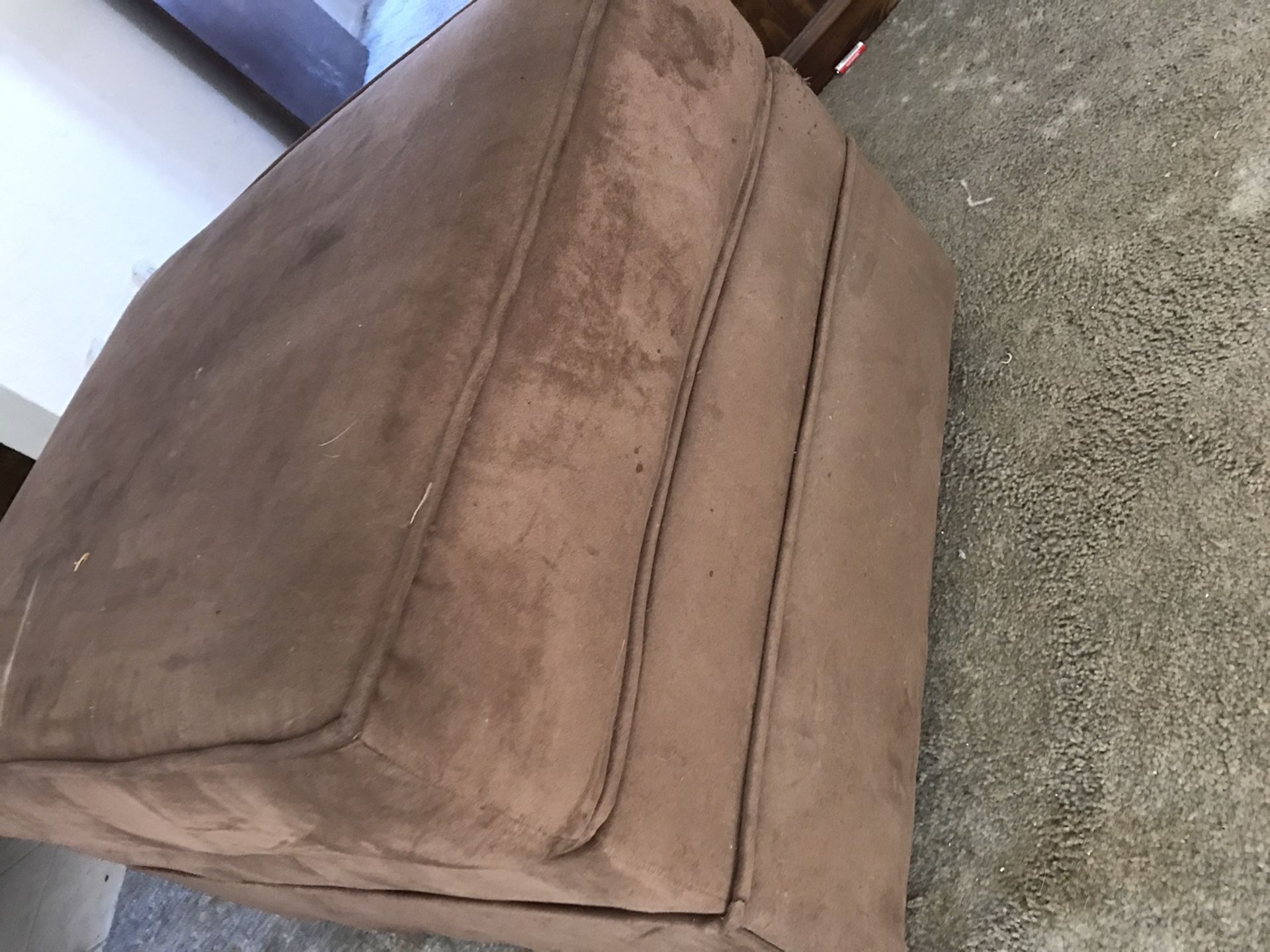 Suede ottoman