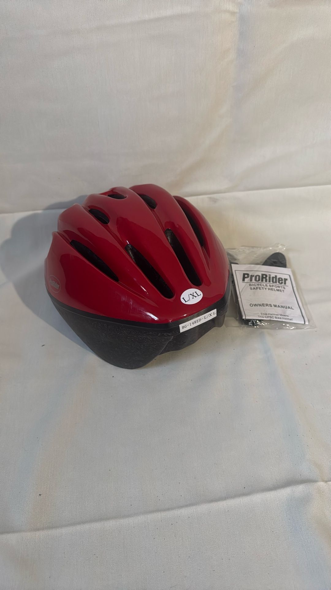 Prorider L/xL Bicycle Helmet Red