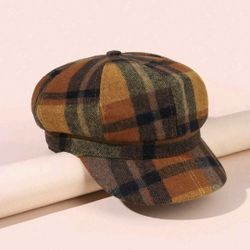 Plaid Women's Newsboy Cap - Brand New