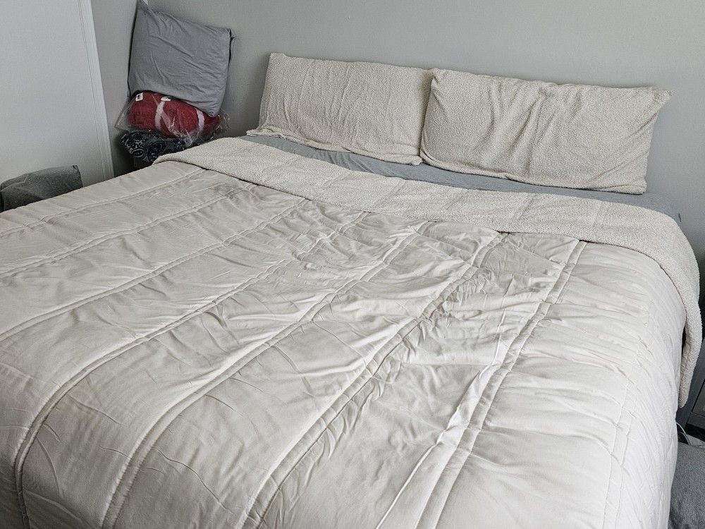 KING mattress, Cooling Topper, Frame