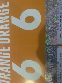 Qty 1 Miami Dolphins vs Redskins Orange Lot Parking