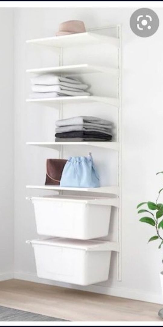 IKEA ALGOT Wall Shelf System (with 7 Shelves)