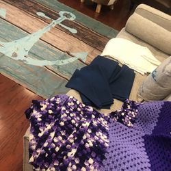 Curtains, Wool Blanket , Shower Curtain Lot