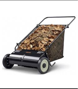 New Other Vevor Push Lawn Sweeper 26” Leaf & Grass Collector, Rubber Wheels