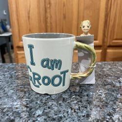 Disney Parks Marvel Guardians of Galaxy I Am Groot Coffee Mug with Spoon.  Brand New With Tags 