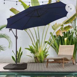 10 FT Patio Offset Umbrella Outdoor Cantilever Umbrella