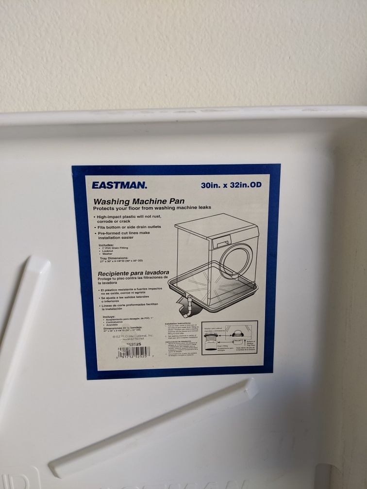 Brand New 30x32 washing machine overflow pan