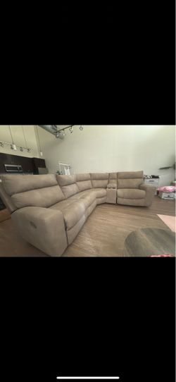 Ashley Next-Gen Leather 6-Piece Power Reclining Sectional