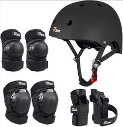 JBM 7-Piece Protective Gear Set Size Large – Helmet, Knee Pads, Elbow Pads & Wrist Guards