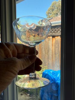 Set of 6 iridescent vintage glasses